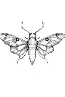 moth like a mask tattoo design idea
