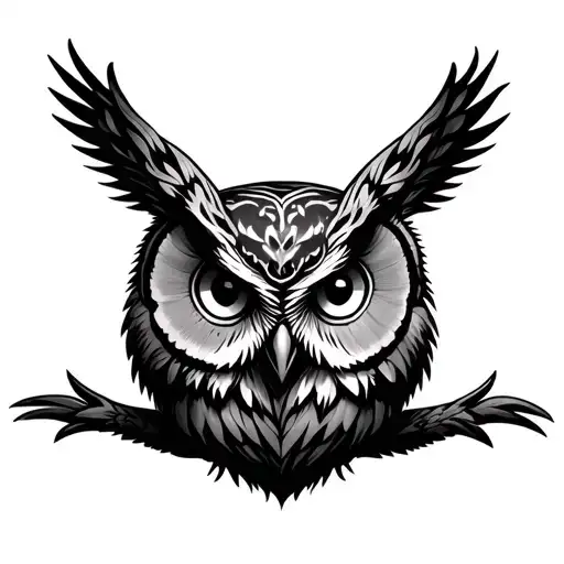 dementia owl tattoo design idea