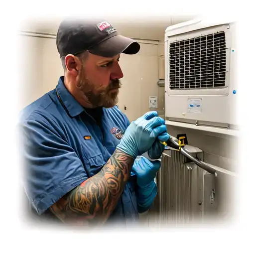 hvac technician repairing tattoo design idea