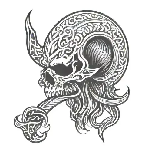 dark mark, vikings tattoo design idea