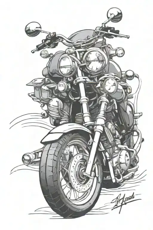 Honda shadow fiend from game tattoo design idea