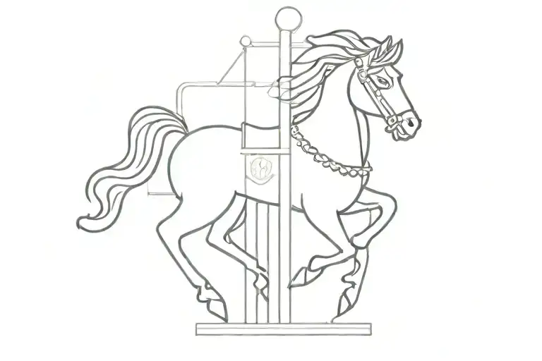 the carousel never stops turning" tattoo design idea