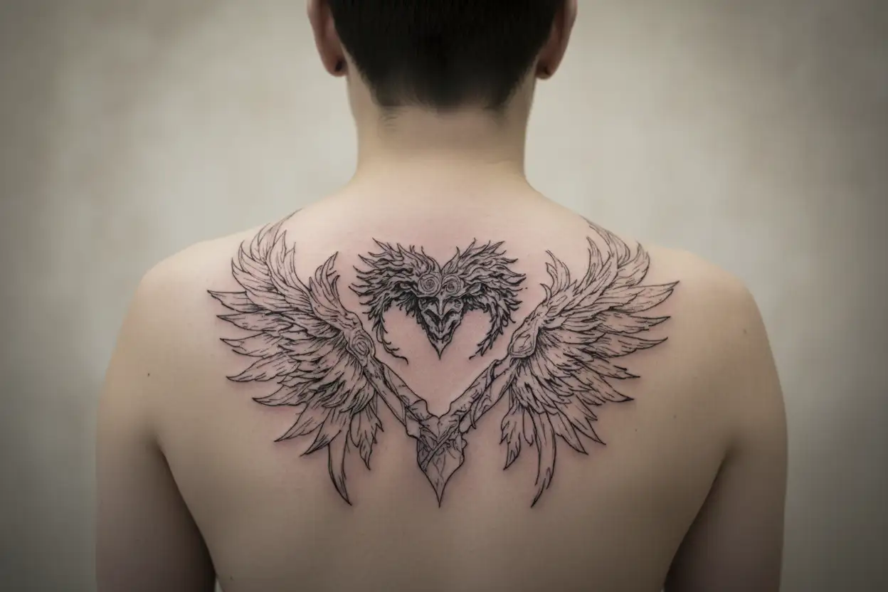 Love Eros Dionysos Ares tattoo design idea