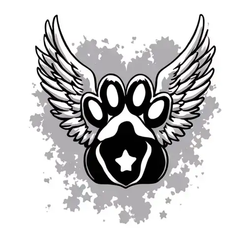 stars hearts infinity paw print angel wing tattoo tattoo design idea