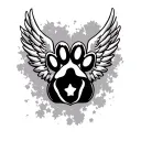 stars hearts infinity paw print angel wing tattoo tattoo design idea