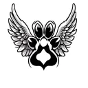 stars hearts infinity paw print angel wing tattoo tattoo design idea