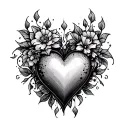 Heart Initials tattoo design idea