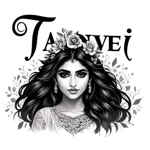 NAME TATOO LATHA TANVI TILLU tattoo design idea