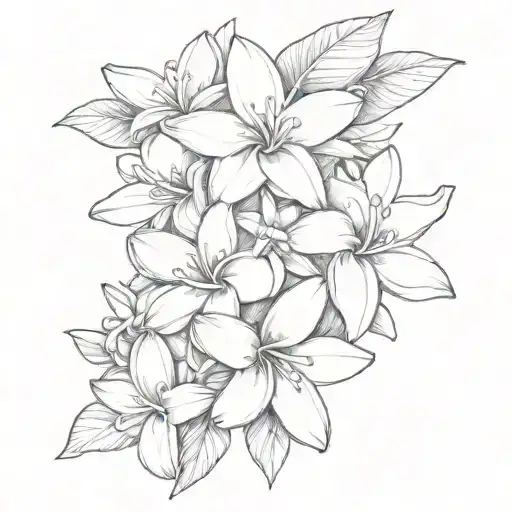 frangipani tattoo design idea