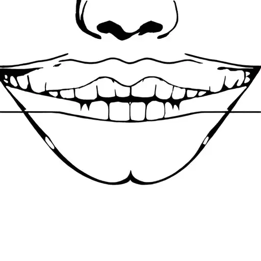 mouth taped shut tattoo design idea
