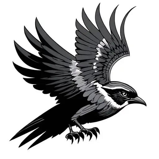 swallow aztec warrior tattoo design idea