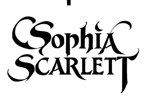 "Sophia
Scarlett" tattoo design idea