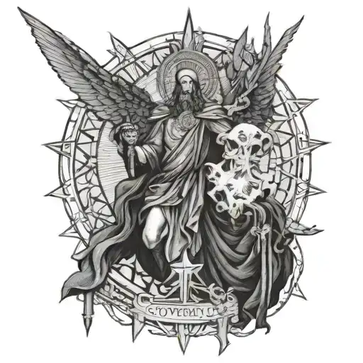 ave christus rex latin tattoo design idea