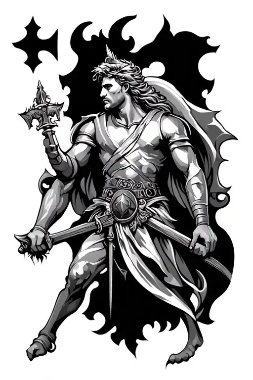 St George cybersigilism tattoo design idea