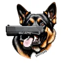 glock 17 and K-9 tattoo design idea