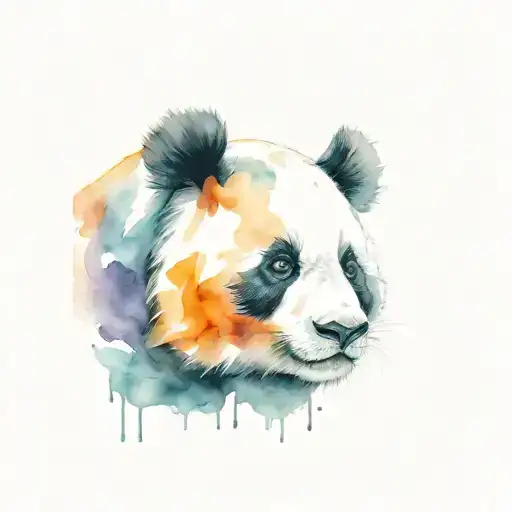 Panda bear tattoo design idea