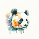 Panda bear tattoo design idea