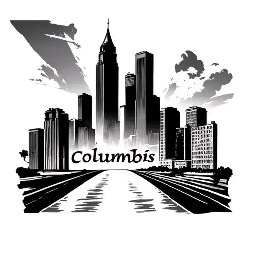Columbus skyline tattoo design idea