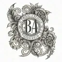 Make A tattoo (right Above The knee) for A dad who pased away with his birth date in arabic nummbers And death date in r tattoo design idea