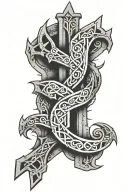 Goth Viking runes tattoo design idea
