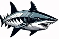 mako shark emerging tattoo design idea