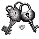 key and lock for couples tattoo tattoo design idea