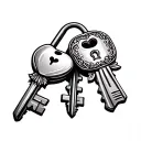 key and lock for couples tattoo tattoo design idea