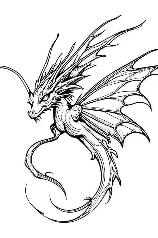 fairy dragon tattoo design idea