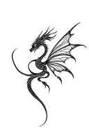 fairy dragon tattoo design idea