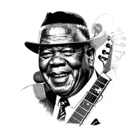 B.B. King and friends blues musicians collage  tattoo design idea
