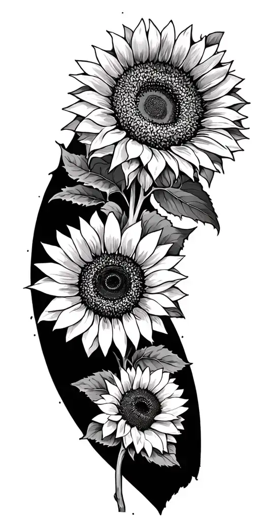 dr Jekyll mr Hyde sunflowers tattoo design idea