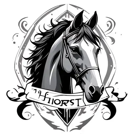 A tattoo template called "Horst" in the center tattoo design idea