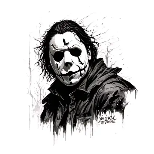 Micheal myers "you can't kill the boogeyman" tattoo design idea