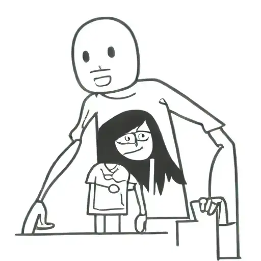 pretty girl with ugly guy  tattoo design idea