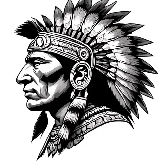 peruvian inca warrior tattoo design idea