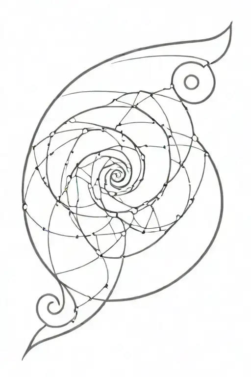 fibonacci spiral tattoo design idea
