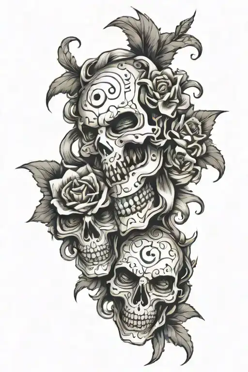 smile now cry later tattoo design idea