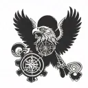 Eagle, Globe, and Anchor - Diplomatic security badge - Penn State lion - mandala symbol tattoo design idea