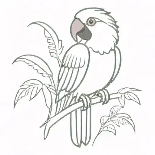 margaritaville parrot tattoo design idea