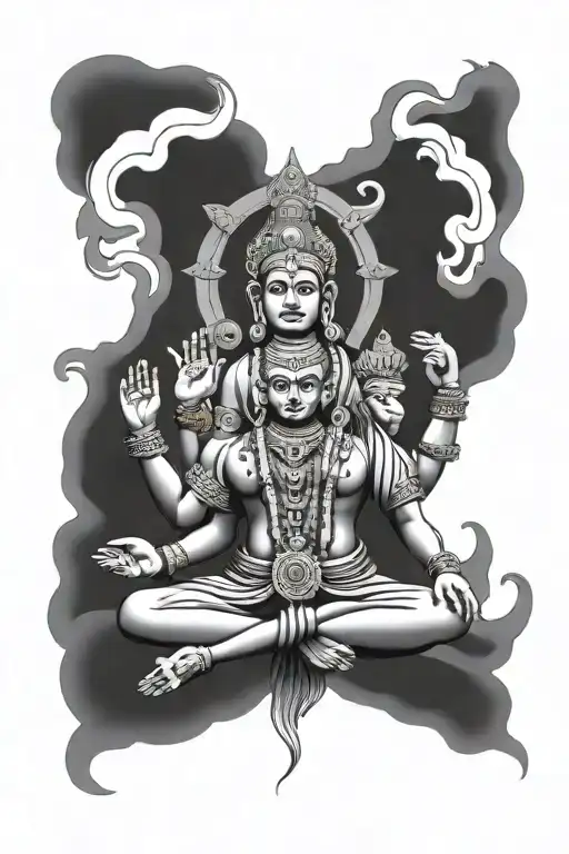 Brahma Vishnu Mahesh tattoo symbols tattoo design idea