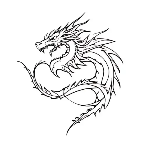 avatar the last airbender dragon tattoo design idea