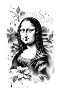 mona lisa minimalistic tattoo design tattoo design idea