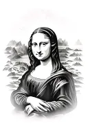 mona lisa minimalistic tattoo design tattoo design idea
