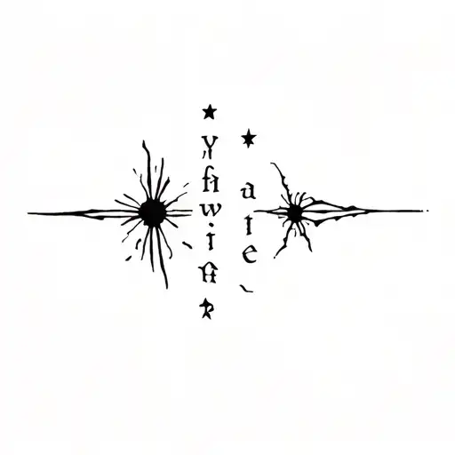 follow the blood trails, enhypen, contain word fate, seven stars, delicate, fine line and small to medium tattoo design idea