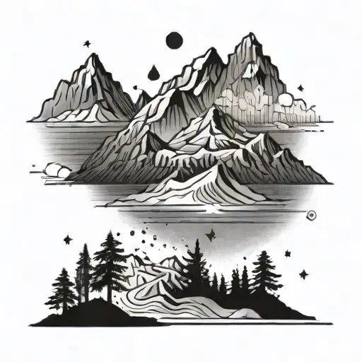 pikes peak and numeric coordinates 42°31'39.1"N 94°10'33.0"W tattoo design idea