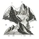 pikes peak and numeric coordinates 42°31'39.1"N 94°10'33.0"W tattoo design idea