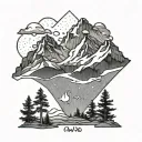 pikes peak and numeric coordinates 42°31'39.1"N 94°10'33.0"W tattoo design idea