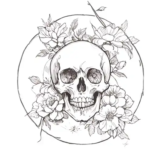 Memento Mori Memento lives tattoo design idea