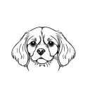 Head of cavalier King Charles spaniel tattoo design idea