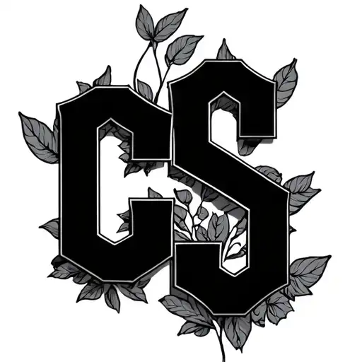 "CS" Black Owned tattoo design idea